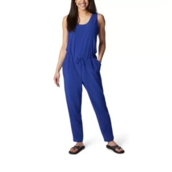 Columbia Anytime Tank Jumpsuit in Royal Blue. NWT, Size XS/S - Picture 1 of 9